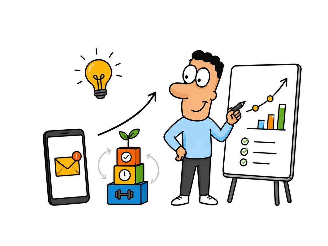 Whiteboard illustrations — self-improvement tips and insights delivered to your inbox