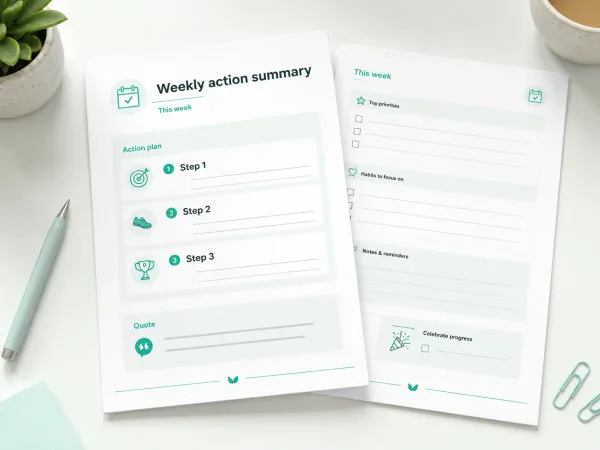 Example PDF action summary