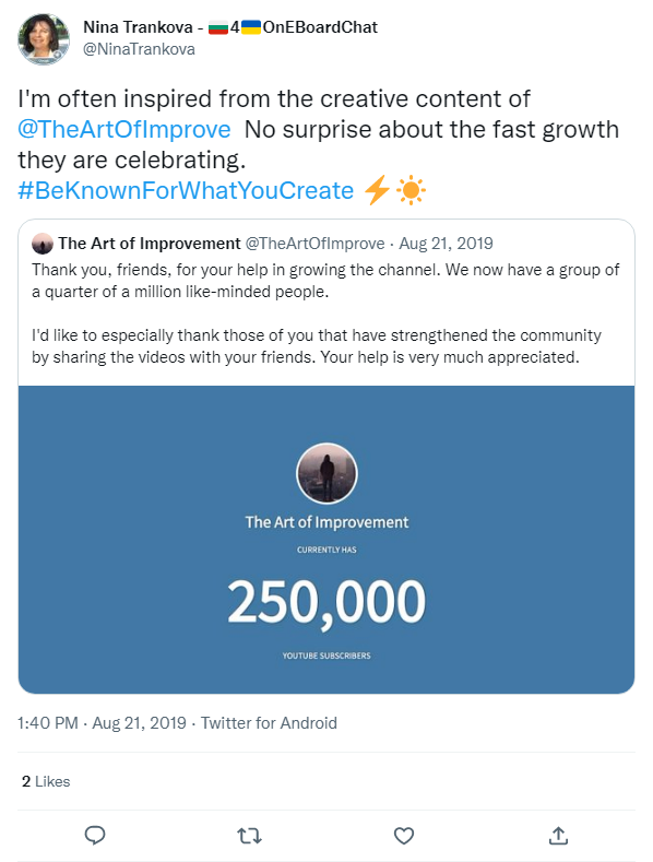 User testimonial