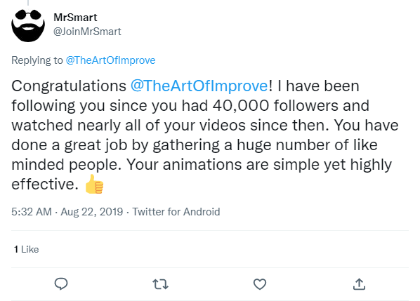 User testimonial