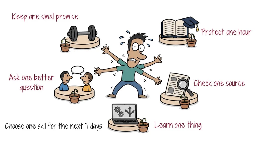 five-life-skills-summary Summary of five life skills: listening, self-control, critical thinking, adaptability, and time management