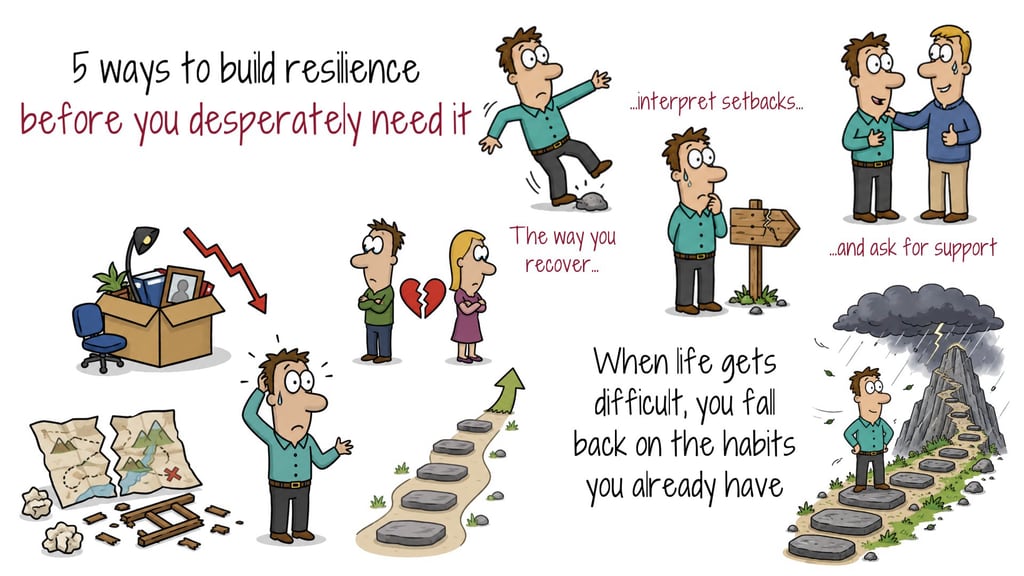 Illustration of five ways to build resilience before you desperately need it